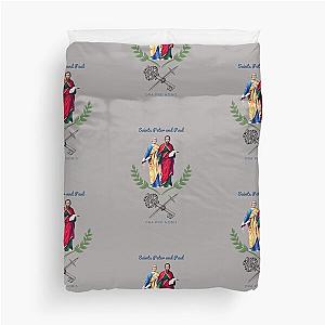 Saints peter and paul pray for us ora pro nobis Duvet Cover