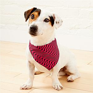 Red Wavey Pattern Pet Bandanas Premium Merch Store