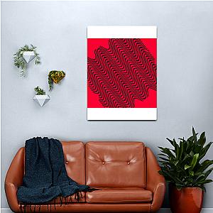 Red Wavey Pattern Canvas Print Premium Merch Store