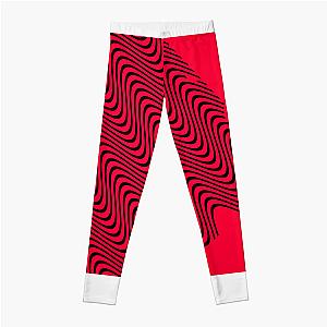 Red Wavey Pattern Legging Premium Merch Store