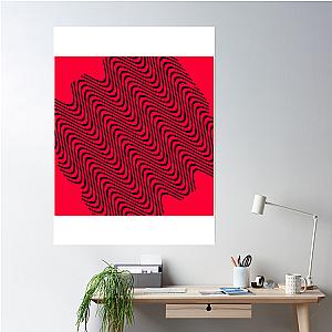 Red Wavey Pattern Poster Premium Merch Store