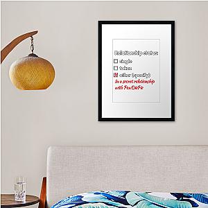 Pewdiepie Relationship  Framed print Premium Merch Store