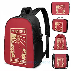 Pewdiepie Backpacks - Funny Graphic print Subscribe to Pewdiepie Backpack