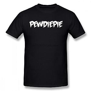 PewDiePie T-Shirts - PewDiePie Name Printed Black T-Shirt