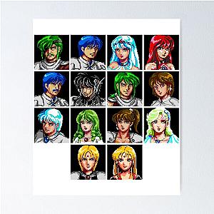 Classic Phantasy Star 3 Character portraits Poster