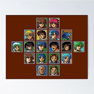 Classic Phantasy Star 4 Character Portraits Poster