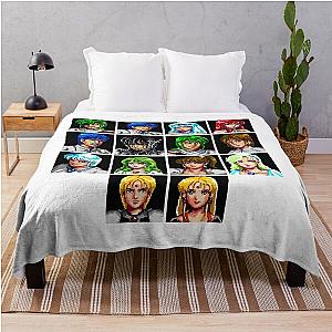 Classic Phantasy Star 3 Character portraits Throw Blanket