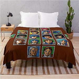 Classic Phantasy Star 4 Character Portraits Throw Blanket