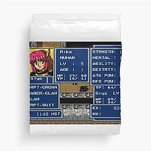 Classic Phantasy Star IV Rika Stats Duvet Cover