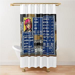 Classic Phantasy Star IV Rika Stats Shower Curtain