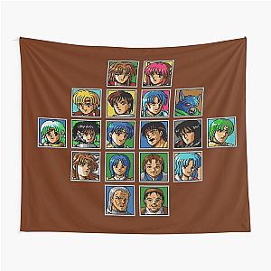 Classic Phantasy Star 4 Character Portraits Tapestry