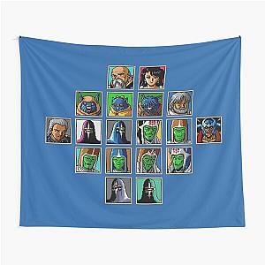 Classic Phantasy Star 4 Character Portraits Tapestry