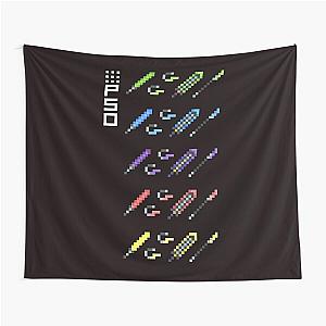 Phantasy Star Online HUnter Weapons Tapestry