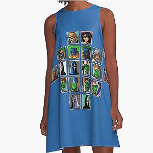 Classic Phantasy Star 4 Character Portraits A-Line Dress