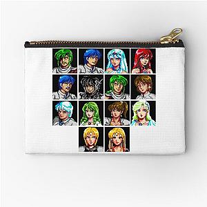 Classic Phantasy Star 3 Character portraits Zipper Pouch