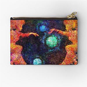 Phantasy Star II Title Screen Impressionist Painting Zipper Pouch