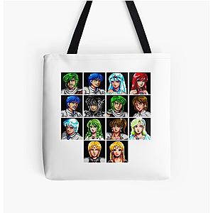 Classic Phantasy Star 3 Character portraits All Over Print Tote Bag