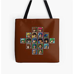 Classic Phantasy Star 4 Character Portraits All Over Print Tote Bag