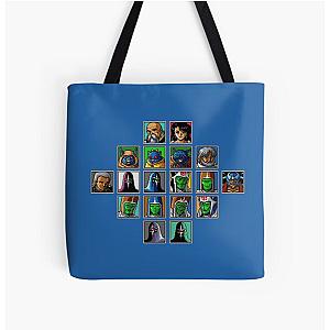 Classic Phantasy Star 4 Character Portraits All Over Print Tote Bag