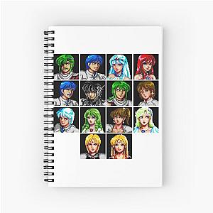 Classic Phantasy Star 3 Character portraits Spiral Notebook