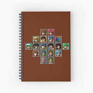 Classic Phantasy Star 4 Character Portraits Spiral Notebook