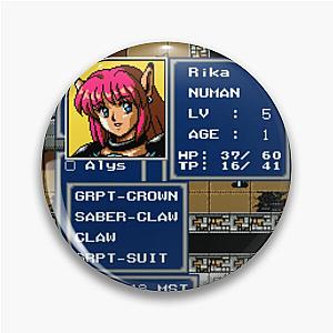 Classic Phantasy Star IV Rika Stats Pin