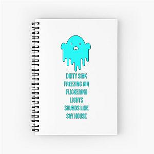 of phasmophobia,ghost,funny, boo dark horror Spiral Notebook