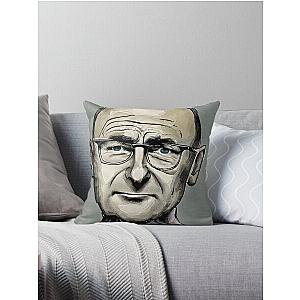 sketch of Phil Collins face Throw Pillow