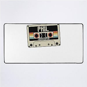 Gift For Men Crimson Phil Collins Vintage Photograp Desk Mat