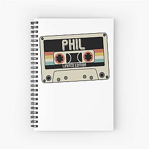 Gift For Men Crimson Phil Collins Vintage Photograp Spiral Notebook