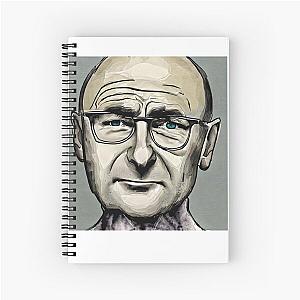 sketch of Phil Collins face Spiral Notebook