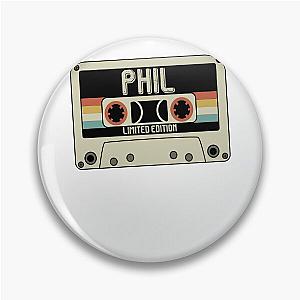 Gift For Men Crimson Phil Collins Vintage Photograp Pin