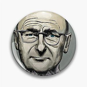 sketch of Phil Collins face Pin