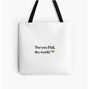 Philza Bags - "For you Phil, the world." All Over Print Tote Bag RB1111