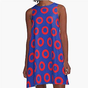 Jon Fishman - Phish Drummer Red Circle Print A-Line Dress