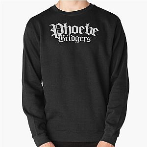 Phoebe Bridgers Sweatshirts - Phoebe Bridgers Merch Phoebe Bridgers White Logo Pullover Sweatshirt RB2109