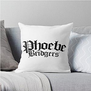 Phoebe Bridgers Pillows - Phoebe Bridgers Merch Phoebe Bridgers Black Logo Throw Pillow RB2109