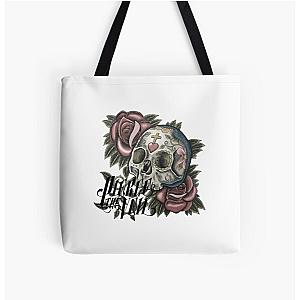 black pierce the veil skull logo All Over Print Tote Bag RB1306