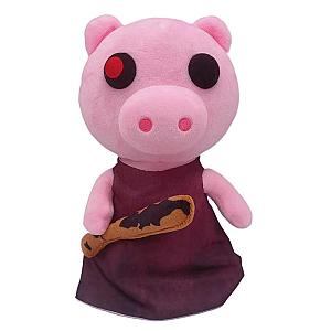 25cm Pink Piggy Pig With Baseball Bat Game Character Doll Plush