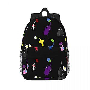 Pikmin Game Characters Print Black Backpacks