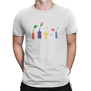 Pikmin Colorful Game Characters Pattern T-Shirts