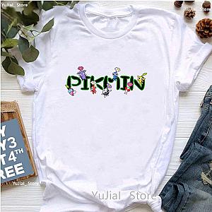 Cute Pikmin Running Letter Print T-shirt