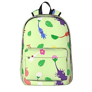 Cute Pikmin Pattern Green Backpacks for Students