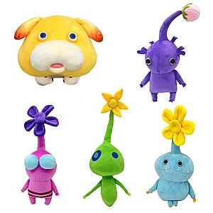 30cm Set 5pcs Pikmin and Oatchi Dog Stuffed Toy Plush