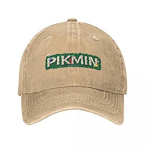 Pikmin Logo Vintage Distressed Denim Washed Baseball Caps