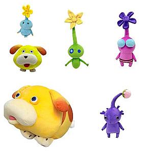 30cm Yellow Oatchi Dog and Pikmin Set 6pcs Stuffed Animal Plush