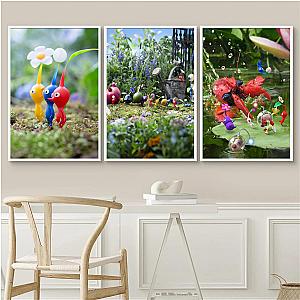 Pikmin 3 Game Scene Decoration Art Poster