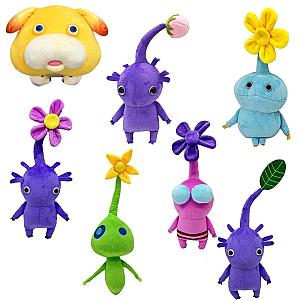 30cm Set 7pcs Pikmin and Oatchi Dog Stuffed Toy Plush