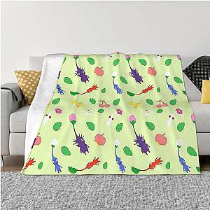 Cute Pikmin Pattern Game Flannel Decoration Blanket