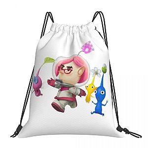 Pikmin Characters Pattern Backpacks Drawstring Bags